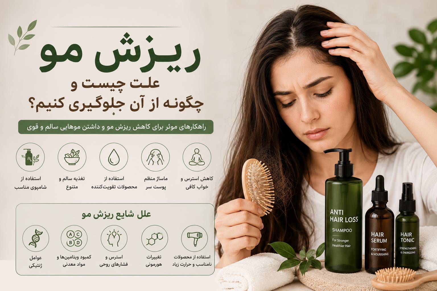 چگونه ریزش مو را با تغییرات ساده کاهش دهیم؟