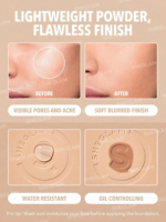 پنکک کرم پودری شیگلم SHEGLAM رنگ Nude - تصویر 2